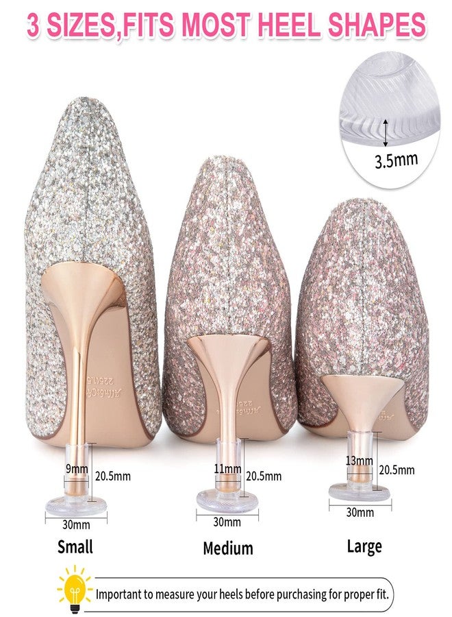 KFPPLXQ Heel Stoppers for Grass, 15 Pairs 3 Sizes Heel Protectors for Grass, Sturdy High Heel Protectors for Wedding on Grass Heel Covers for High Heel Shoes (S/M/L - Image 2